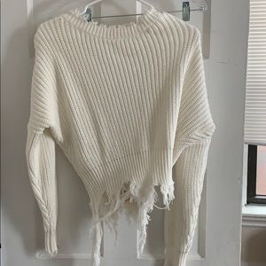 LF White Knit Sweater